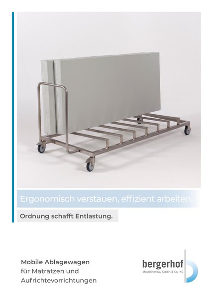 Titelseite der Broschüre Mobile Ablagewagen