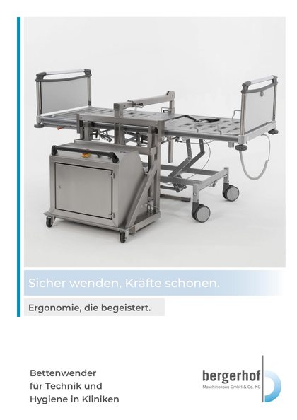 Titelseite der Broschüre Bettenwendegeräte